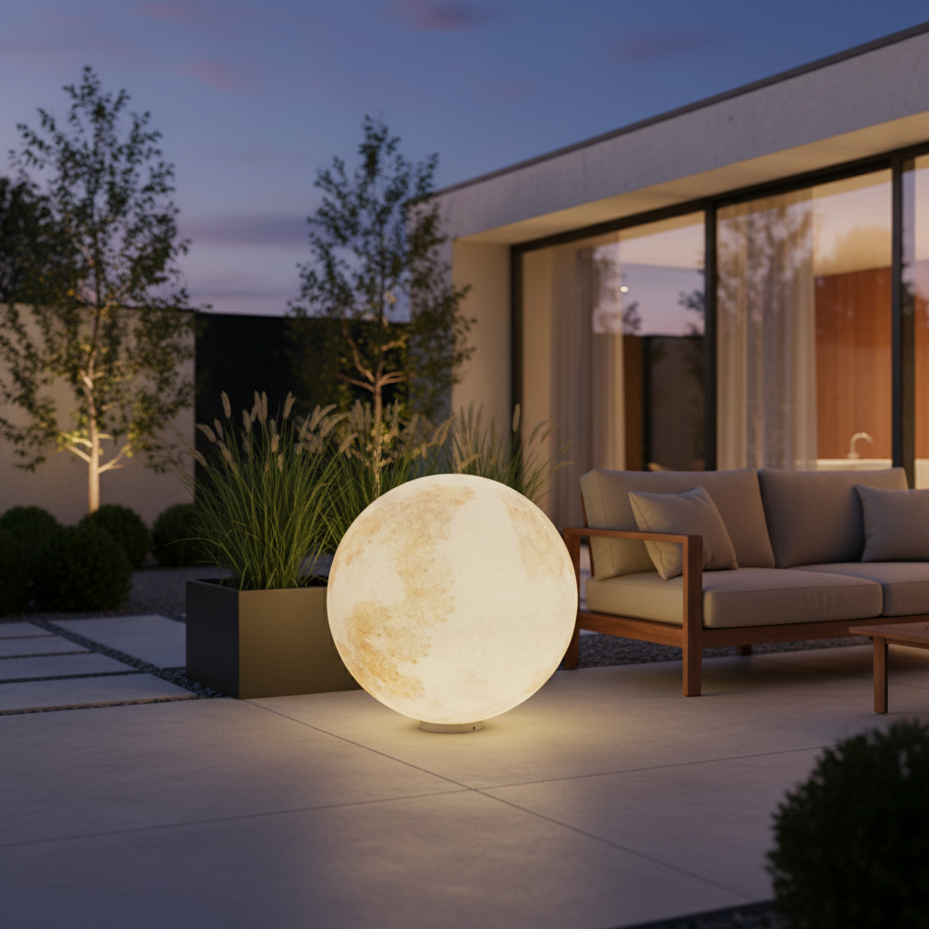 Матово външно абажурно кълбо MOONGLOW 100CM