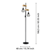 Лампадар TOWNSHEND 5 абажур Black & Brown 167CM Eglo