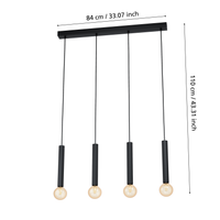 Lustra Suspendată CORTENOVA Black 110CM NEAGRA / SUSPENDATE / 110CM Chandeliers