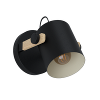 Аплик HORNWOOD Black 17CM EGLO