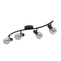 Осветително тяло с 4 регулируеми спота Black POLLICA 64CM