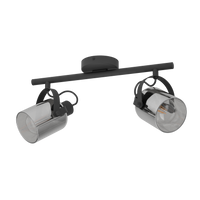 Осветително тяло с 2 регулируеми спота Black BERREGAS 44CM