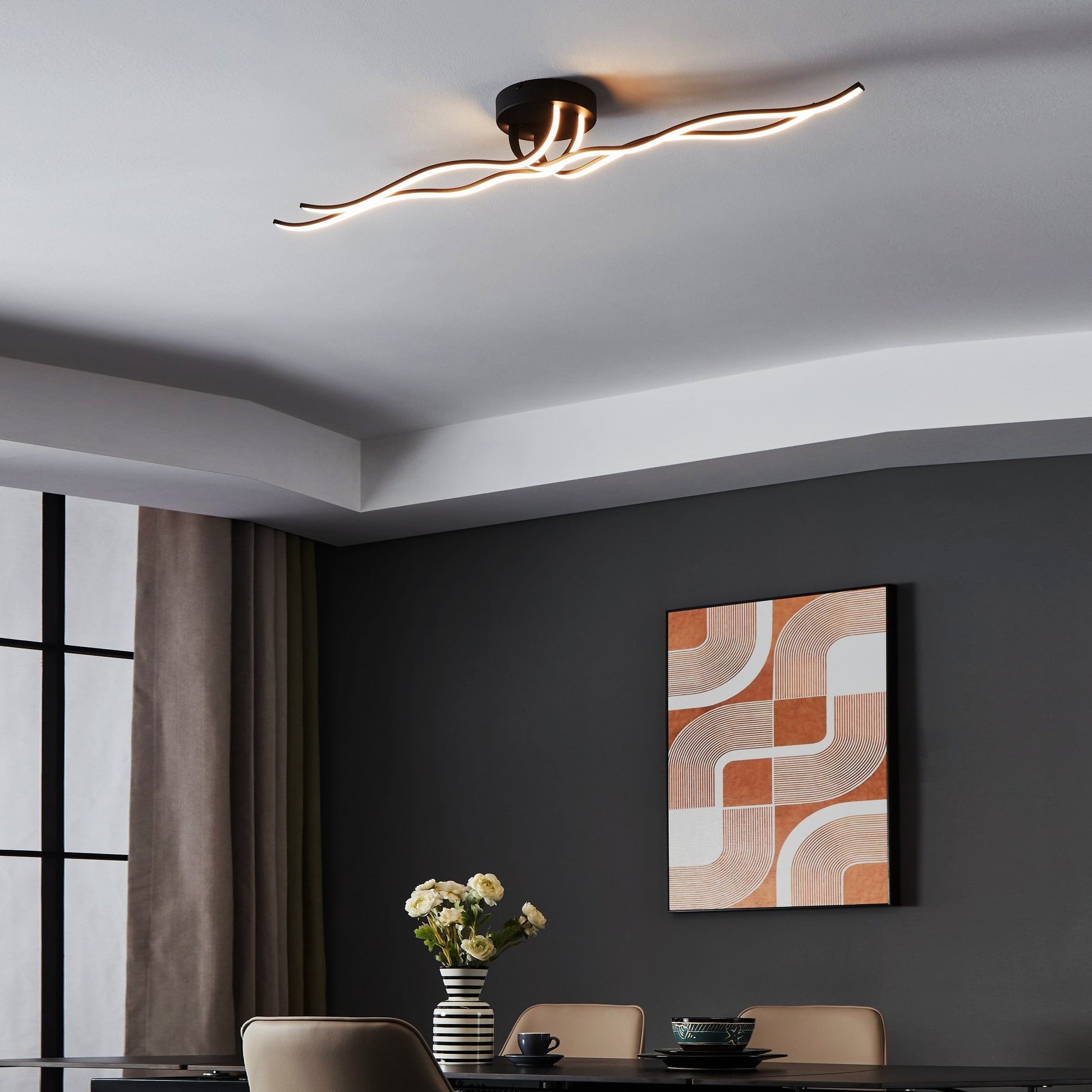 LED осветително тяло RONCADE 1 Black еквивалент 500W Eglo 99322
