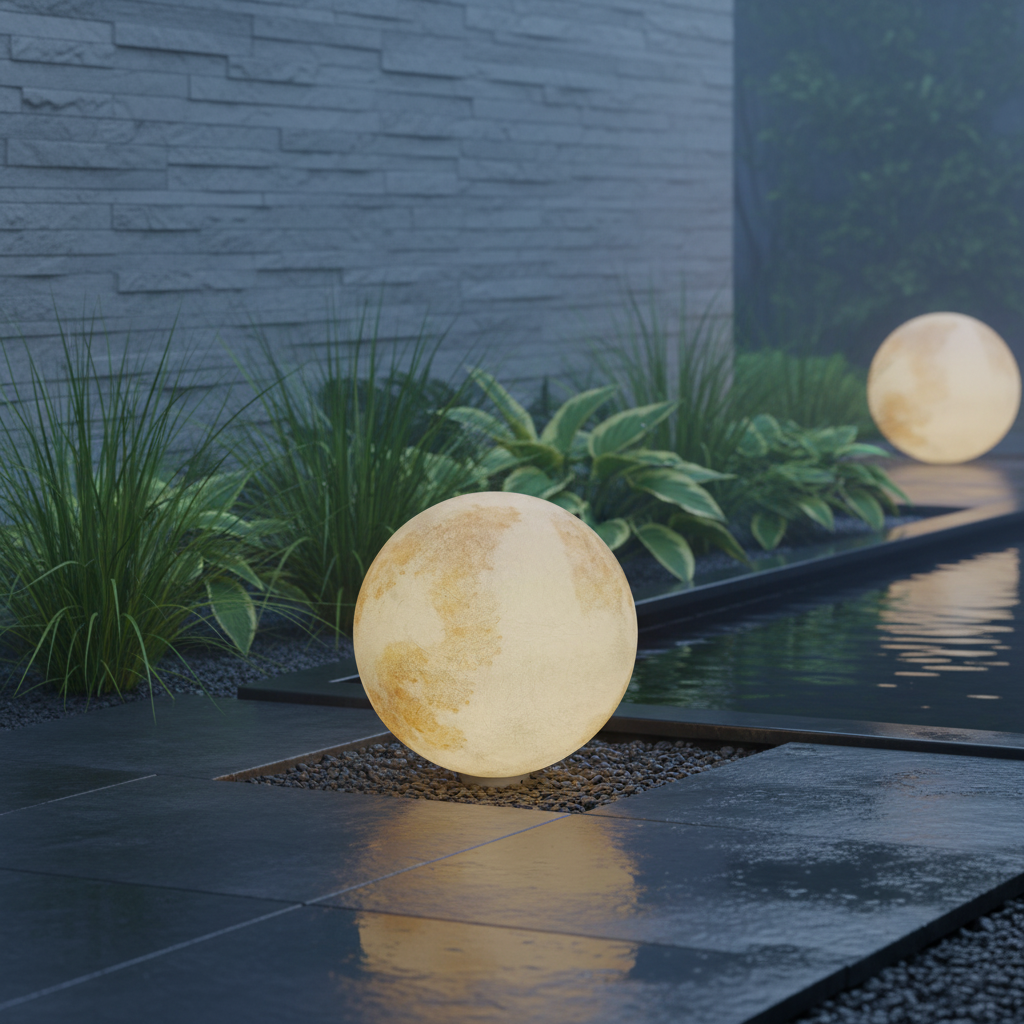Матово външно абажурно кълбо MOONGLOW 40CM