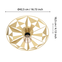 Lustra Vintage CASTANUELO Gold 42.5CM AURIE / SUSPENDATE / 42.5CM Chandeliers
