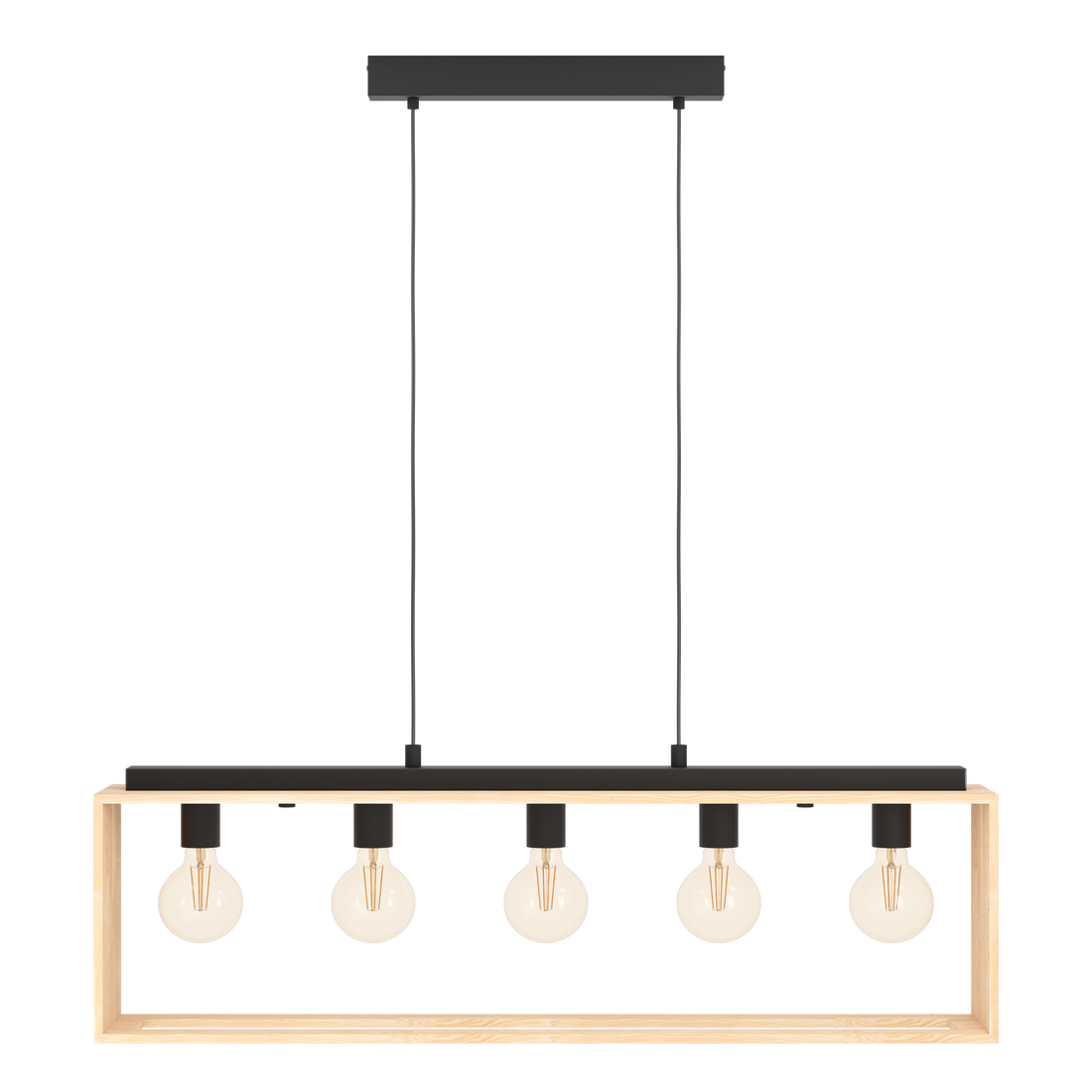 Осветително тяло тип пендел FAMBOROUGH Black & Wood 100x16CM