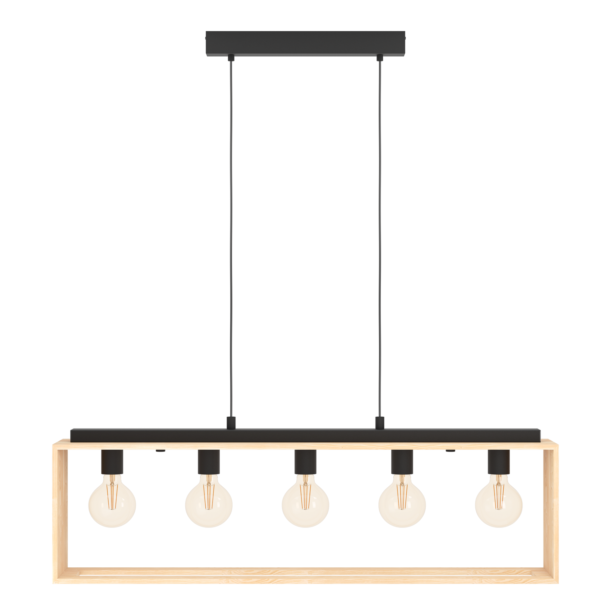 Осветително тяло тип пендел FAMBOROUGH Black & Wood 100x16CM