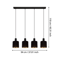 Осветително тяло ESTEPERRA Black & Gold 110CM