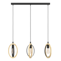 Осветително тяло висящо BASILDON Nature Black 110CM