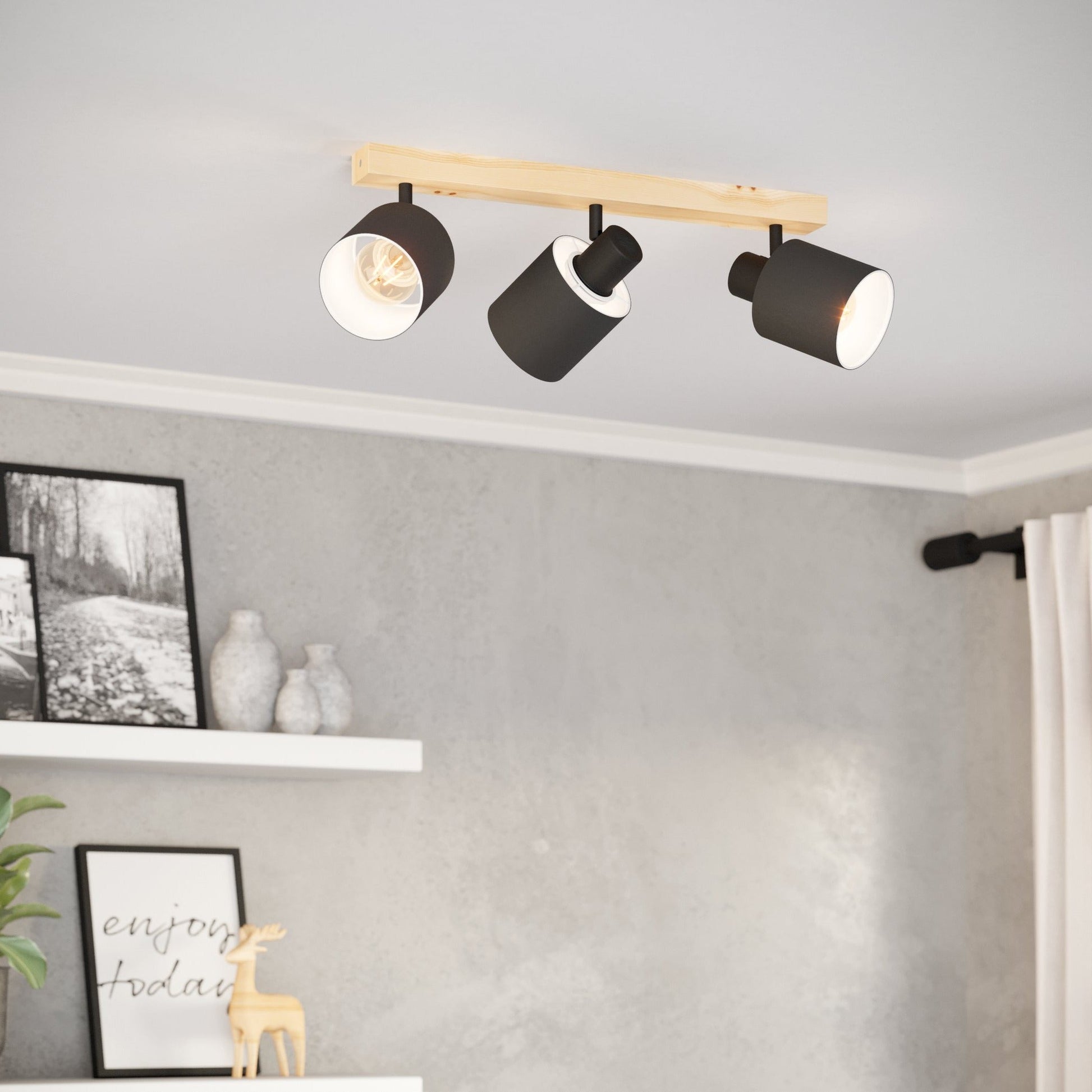 Осветително тяло BATALLAS Black & Brown