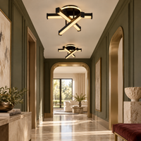 LED аплик LINNES CIRCLE 52W BLACK Еквивалент 300W