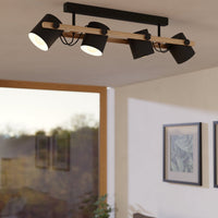 Осветително тяло HORNWOOD Black & Brown 100CM