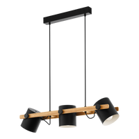 Окачено осветително тяло HORNWOOD Black 110CM