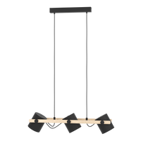 Окачено осветително тяло HORNWOOD Black 110CM