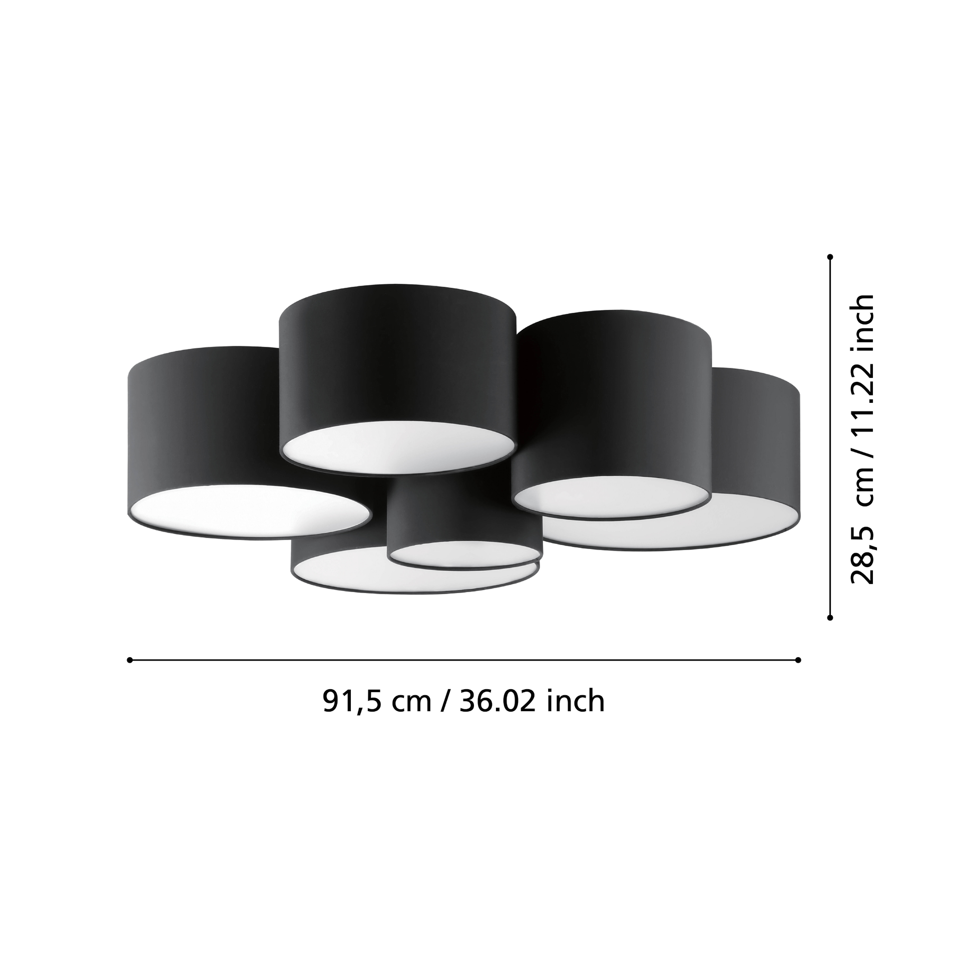 Осветително тяло PASTORE 2 Black 99CM Eglo