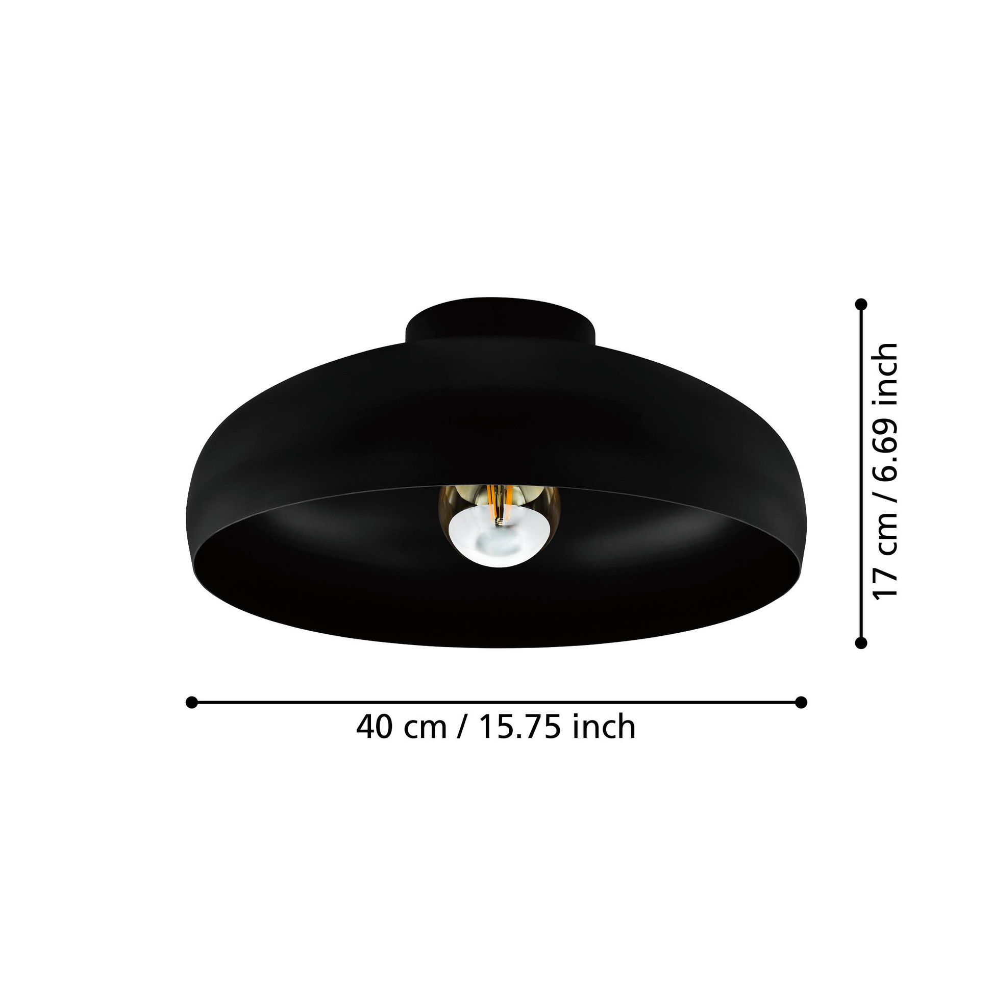 Осветително тяло MOGANO Black 40CM Eglo