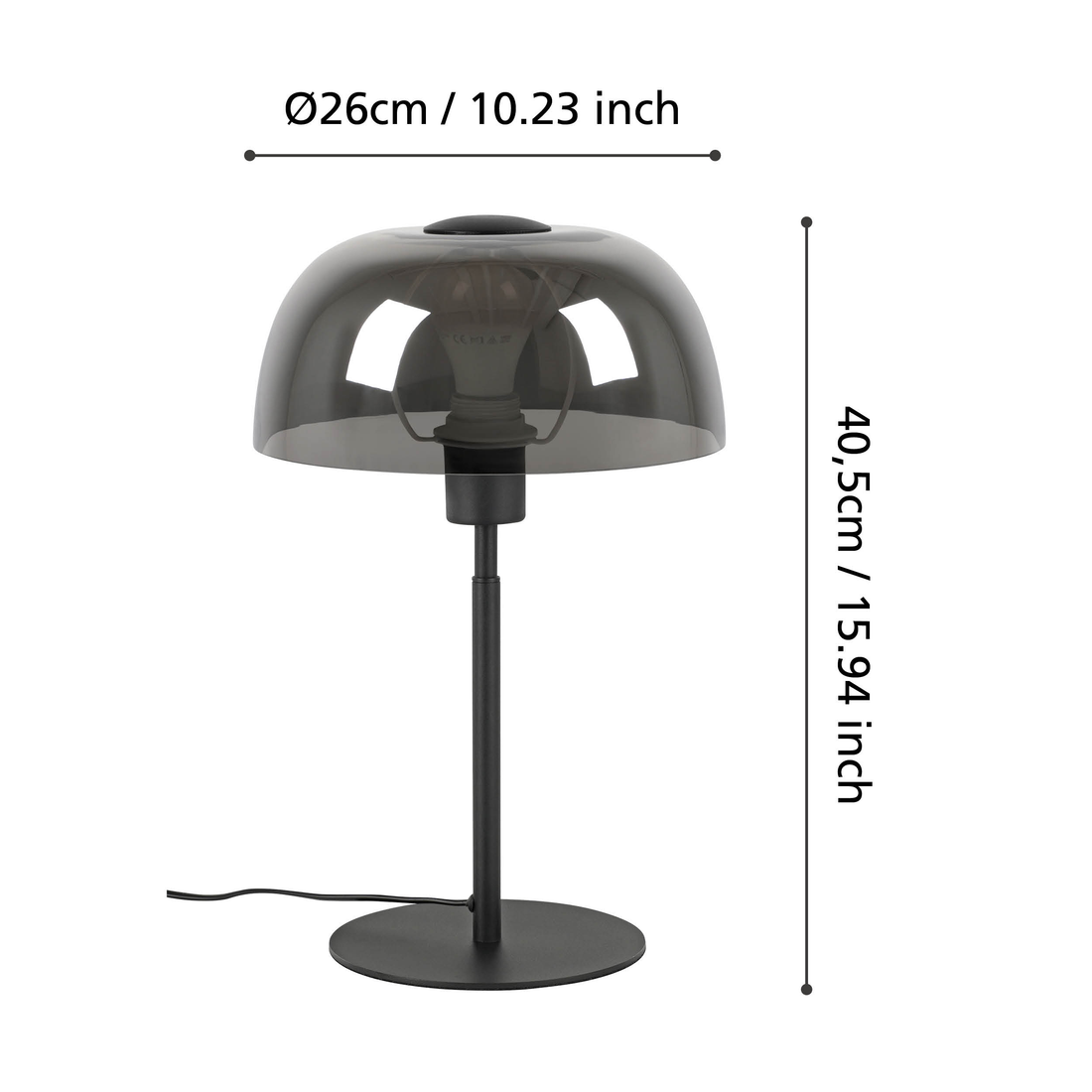 Декоративна лампа SOLO 2 Black 41.5CM