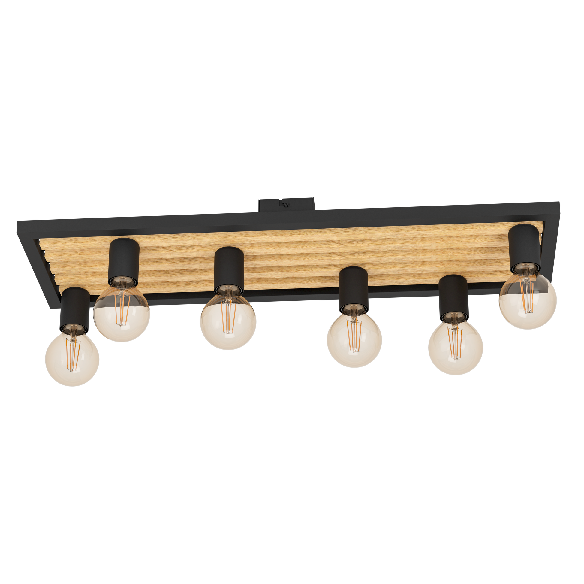 Осветително тяло CONSETT Black & Wood 6xE27 Eglo