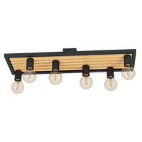 Осветително тяло CONSETT Black & Wood 6xE27 Eglo