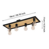 Осветително тяло CONSETT Black & Wood 6xE27 Eglo