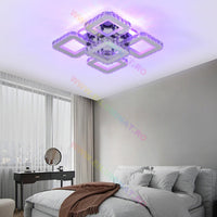 LED осветително тяло 4+1 SQUARE RGB кристал с дистанционно, еквивалент 600W
