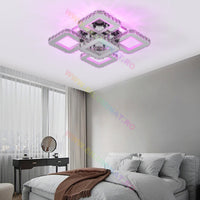 LED осветително тяло 4+1 SQUARE RGB кристал с дистанционно, еквивалент 600W
