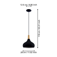Пендел винтидж Mini SABINAR Black 110CM Eglo