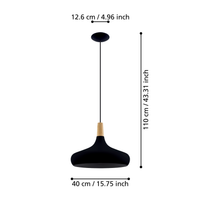 Пендел винтидж Maxi SABINAR Black 110CM Eglo