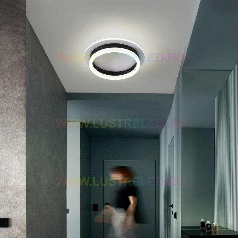 LED осветително тяло 50W RING BLACK еквивалент 200W