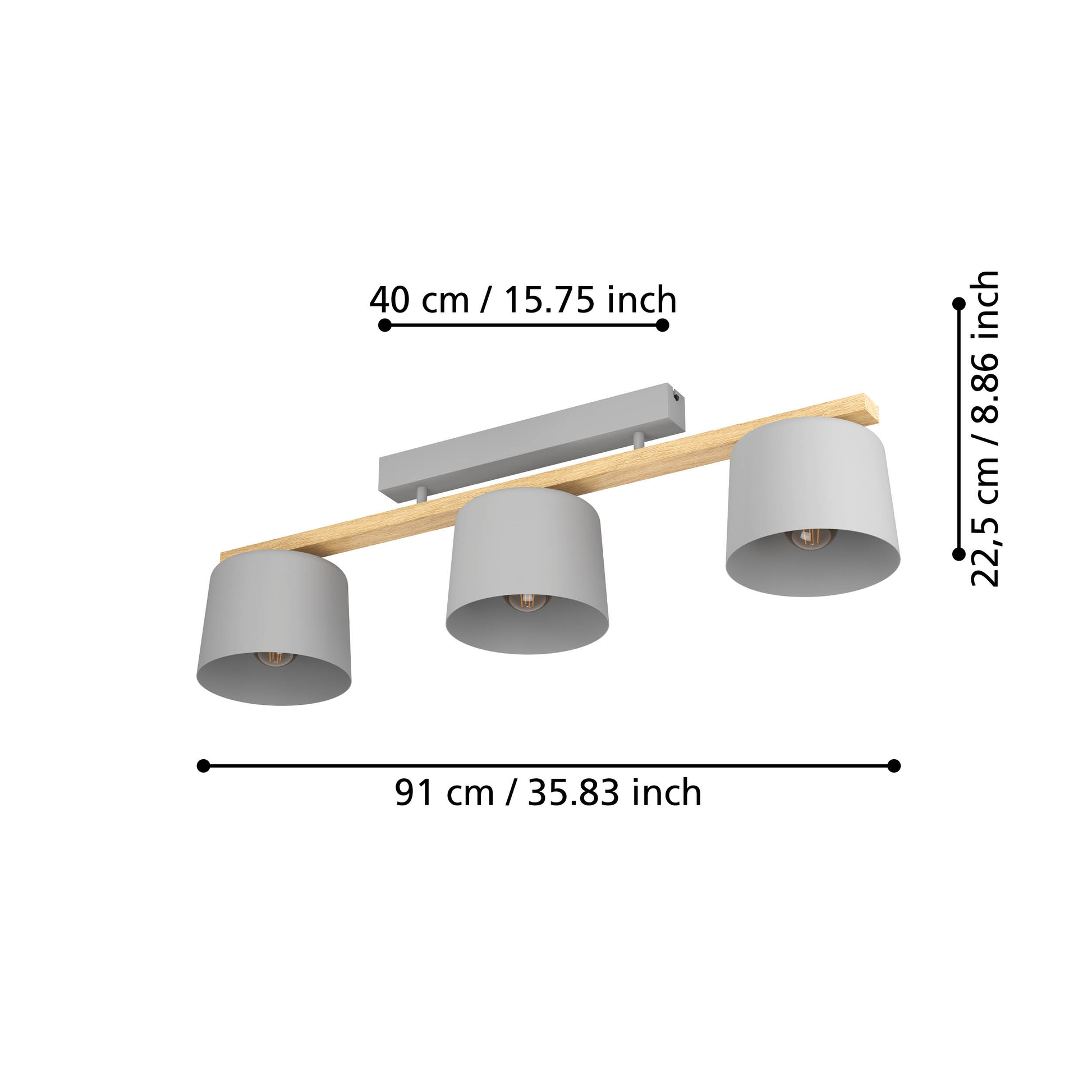 Осветително тяло Grey & Brown MARIEL 91CM EGLO