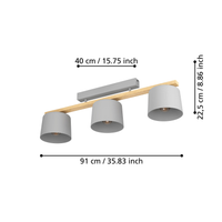 Осветително тяло Grey & Brown MARIEL 91CM EGLO