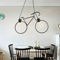 Осветително тяло винтидж BIKE Black 2xE27
