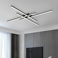 LED осветително тяло 4 Modern LINES Black еквивалент 400W с дистанционно