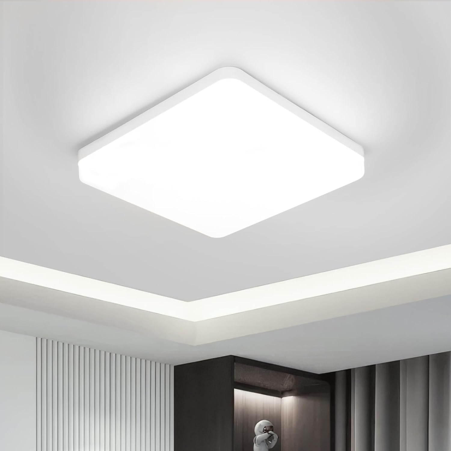 LED плафон 43W FRAMELESS квадратен, еквивалентен на 400W