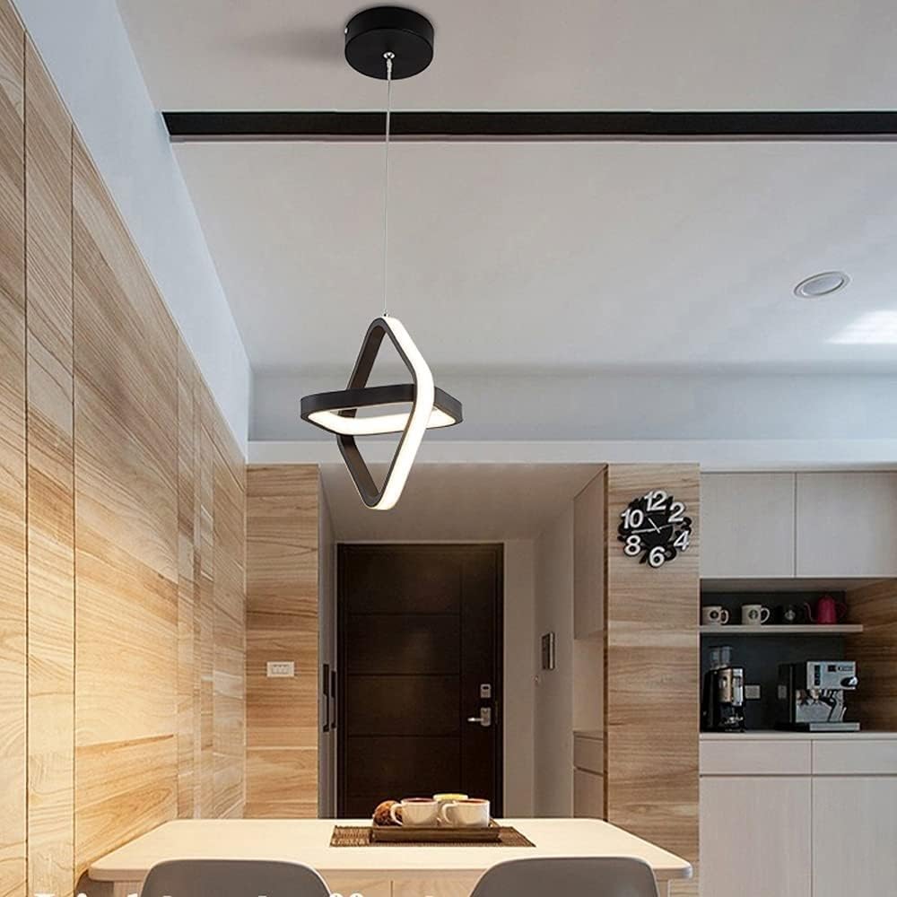 LED пендел INFINITY SQUARE Black, еквивалент 200W
