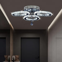 LED осветително тяло кристал 3 RINGS с дистанционно, еквивалент 300W