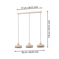 Осветително тяло висящо VALDIOLA Cream 110CM