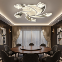 LED осветително тяло за таван AYRA Silver, еквивалент 300W, с дистанционно управление