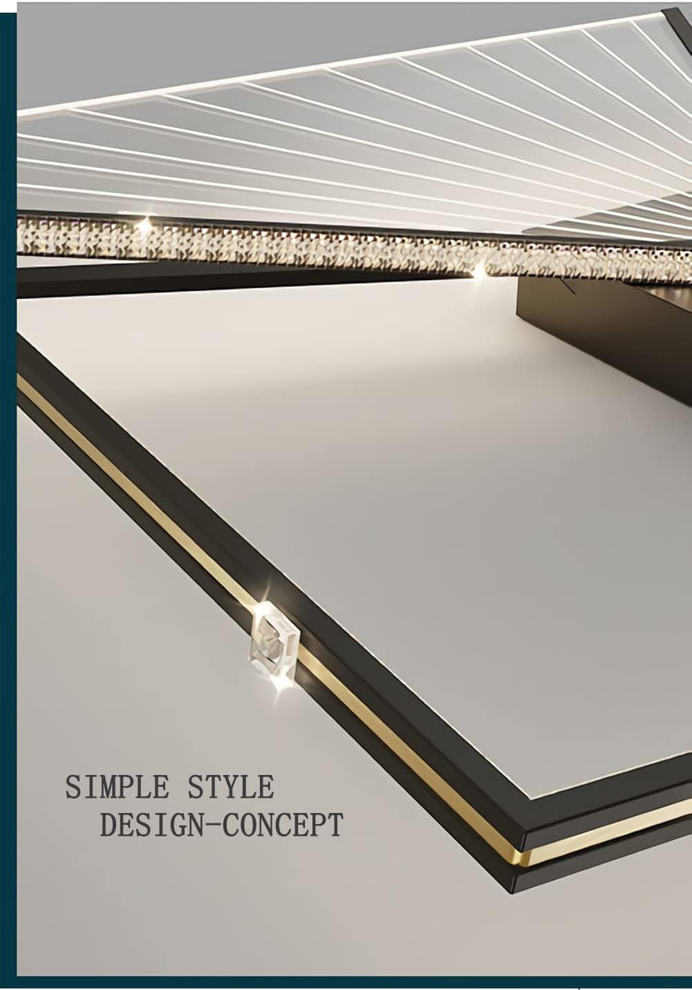LED осветително тяло Charlotte 2+2 Square Еквивалент 400W с дистанционно