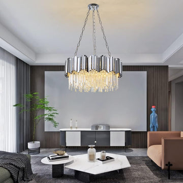 Полилей кристал GLORY SILVER 50CM с верига