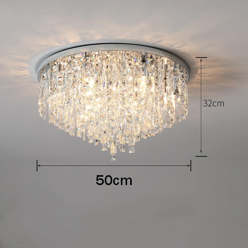 Candelabru Cristal MARY Silver 50cm Telecomanda ARGINTIE / 50CM / CRISTAL Chandeliers