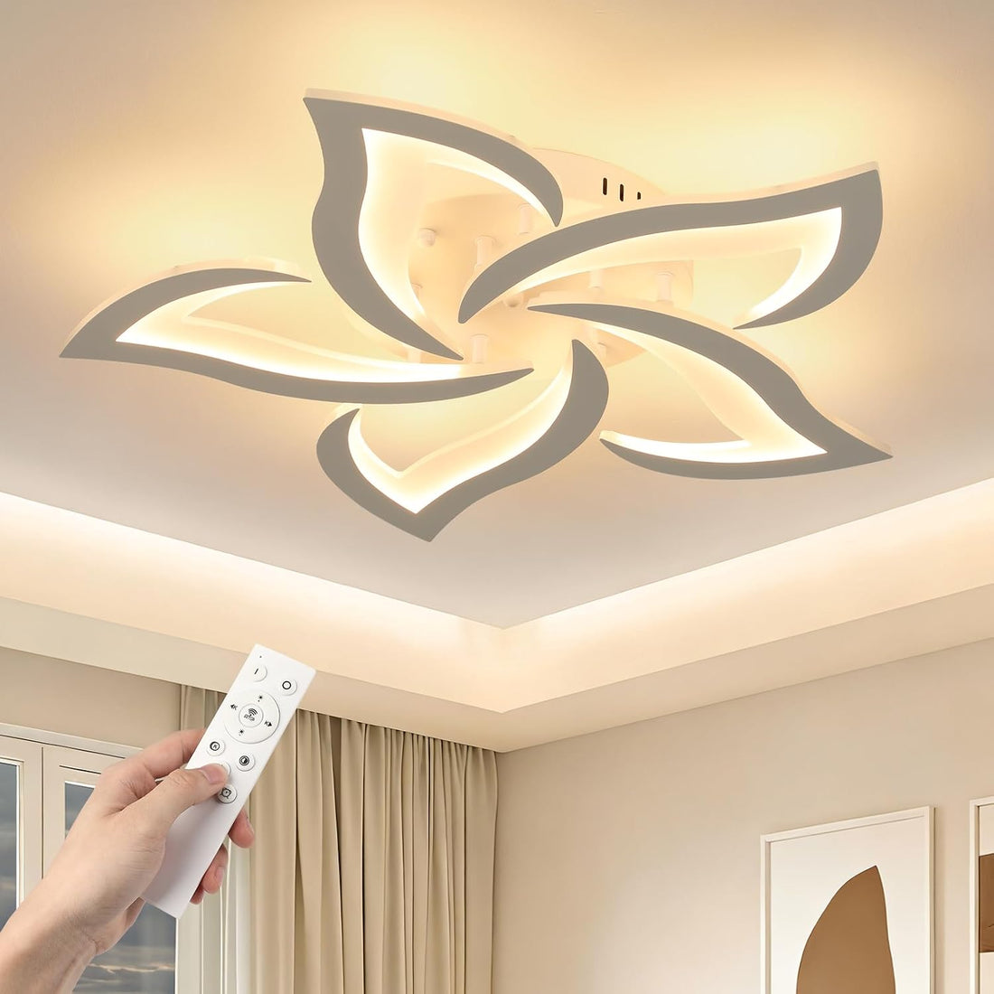 LED осветително тяло NARCISSE с дистанционно, еквивалент 500W