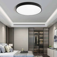Кръгла LED плафониера 50cm IP44 ULTRA-THIN BLACK Еквивалент 600W