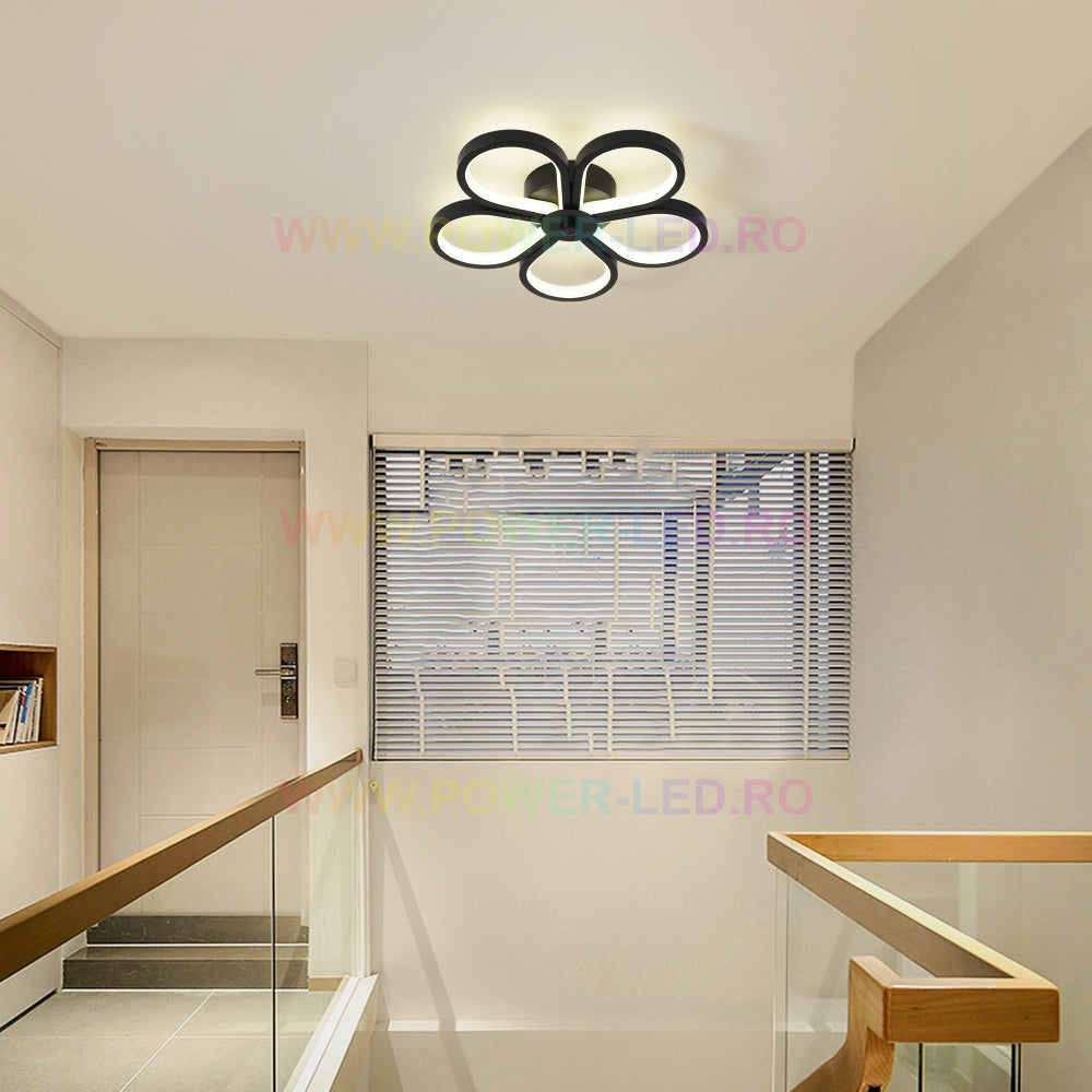 LED аплик Mini FLOWER Black еквивалент 250W