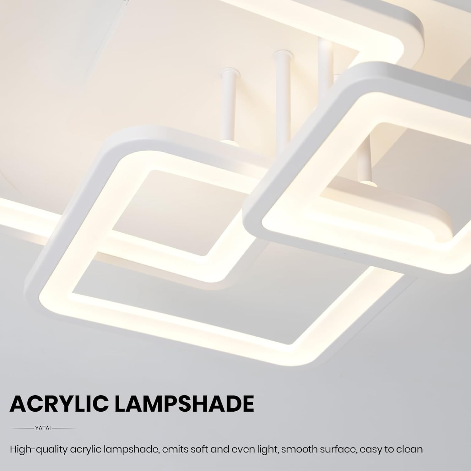LED осветително тяло Three Square бяло, еквивалент 400W, с дистанционно