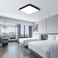 Plafoniera Led 40W Ultra-Thin Black Patrata Echivalent 400W Led Ceiling Light
