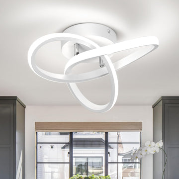 LED осветително тяло 48W TWO RINGS БЯЛО Еквивалент 200W