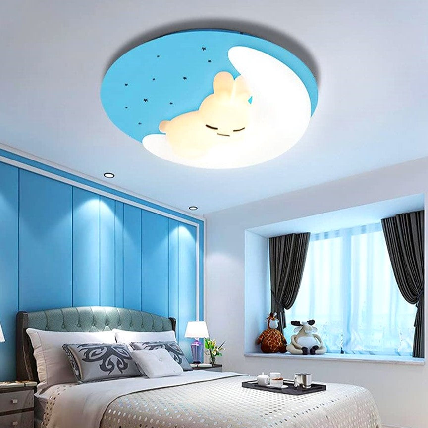 LED осветително тяло Blue Sleepy Bunny Еквивалент 300W Дистанционно управление