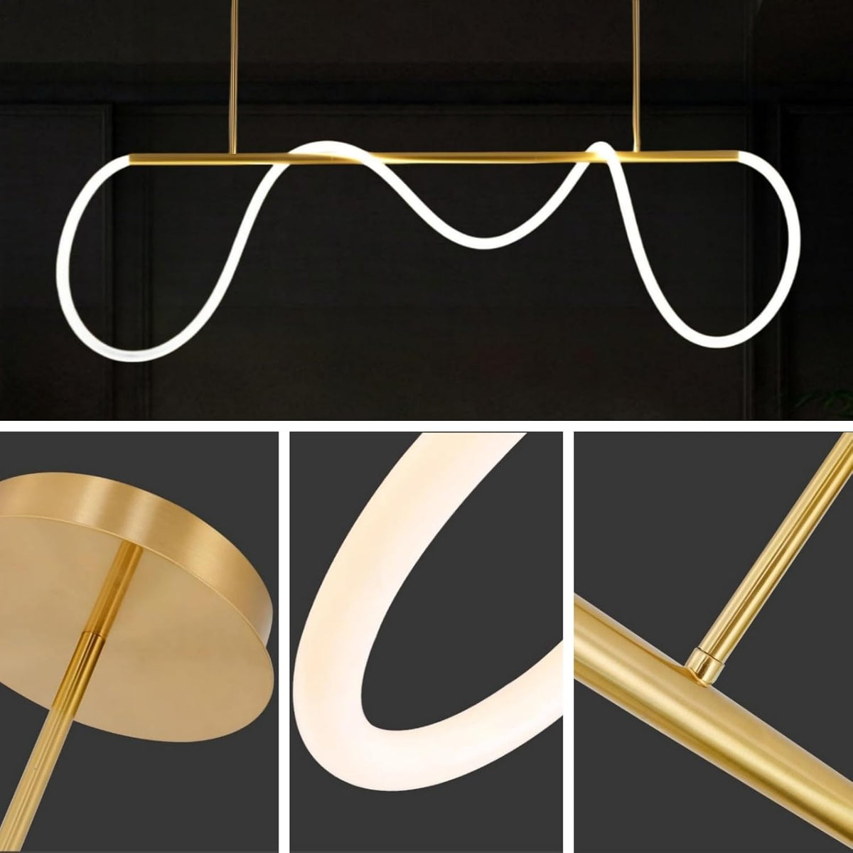 LED осветително тяло Nordic Golden Tube Линеен Еквивалент 350W с дистанционно