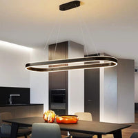 LED осветително тяло KING Black 1 сегмент овал еквивалент 400W с дистанционно